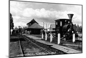 Fairbanks, Alaska - View of the Train Station-Lantern Press-Mounted Art Print