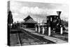 Fairbanks, Alaska - View of the Train Station-Lantern Press-Stretched Canvas