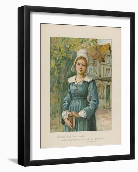 Fairest of All the Maids Was Evangeline, Benedict's Daughter-Henry Marriott Paget-Framed Giclee Print