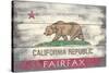 Fairfax, California - Barnwood State Flag-Lantern Press-Stretched Canvas