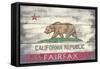 Fairfax, California - Barnwood State Flag-Lantern Press-Framed Stretched Canvas