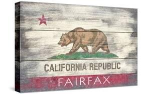 Fairfax, California - Barnwood State Flag-Lantern Press-Stretched Canvas