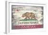 Fairfax, California - Barnwood State Flag-Lantern Press-Framed Art Print