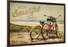 Fairfax, California - Life is a Beautiful Ride - Beach Cruisers-Lantern Press-Framed Art Print