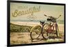 Fairfax, California - Life is a Beautiful Ride - Beach Cruisers-Lantern Press-Framed Art Print