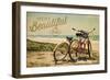 Fairfax, California - Life is a Beautiful Ride - Beach Cruisers-Lantern Press-Framed Art Print