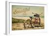 Fairfax, California - Life is a Beautiful Ride - Beach Cruisers-Lantern Press-Framed Art Print