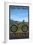 Fairfax, California - Ride the Trails - Blue Sky-Lantern Press-Framed Art Print