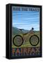 Fairfax, California - Ride the Trails - Blue Sky-Lantern Press-Framed Stretched Canvas