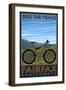 Fairfax, California - Ride the Trails - Blue Sky-Lantern Press-Framed Art Print