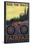 Fairfax, California - Ride the Trails-Lantern Press-Stretched Canvas