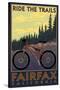 Fairfax, California - Ride the Trails-Lantern Press-Stretched Canvas