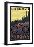 Fairfax, California - Ride the Trails-Lantern Press-Framed Art Print