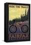 Fairfax, California - Ride the Trails-Lantern Press-Framed Stretched Canvas