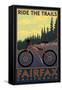 Fairfax, California - Ride the Trails-Lantern Press-Framed Stretched Canvas