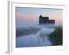 Fairfield Church in Dawn Mist, Romney Marsh, Near Rye, Kent, England, United Kingdom, Europe-Stuart Black-Framed Photographic Print