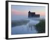 Fairfield Church in Dawn Mist, Romney Marsh, Near Rye, Kent, England, United Kingdom, Europe-Stuart Black-Framed Photographic Print