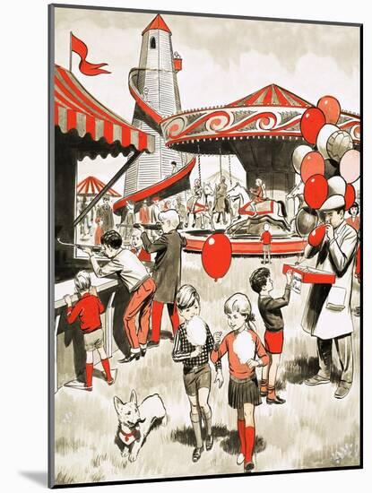 Fairground Scene-null-Mounted Giclee Print