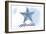 Fairhope, Alabama - Starfish - Blue - Coastal Icon-Lantern Press-Framed Art Print