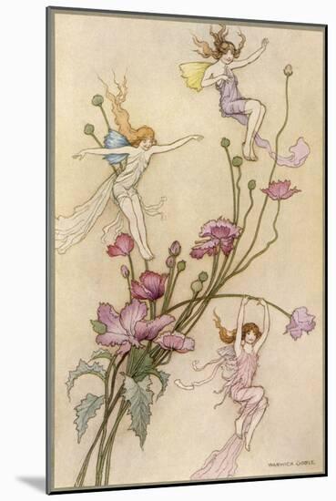 Fairies and Flowers-Warwick Goble-Mounted Premium Photographic Print