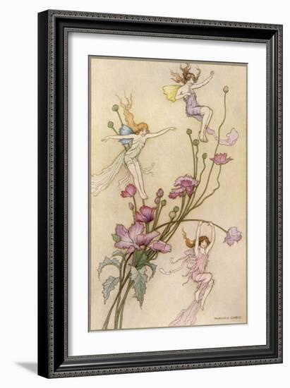 Fairies and Flowers-Warwick Goble-Framed Photographic Print