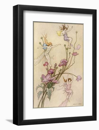 Fairies and Flowers-Warwick Goble-Framed Photographic Print