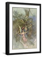 Fairies and Other Creatures-Warwick Goble-Framed Art Print