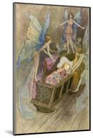 Fairies Around a Baby's Cot-Warwick Goble-Mounted Photographic Print