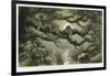 Fairies Asleep in the Moonlight-Richard Doyle-Framed Art Print