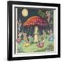 Fairies at Play, a Toadstool Makes a Convenient Merry-Go- Round-Mildred Entwhistle-Framed Photographic Print