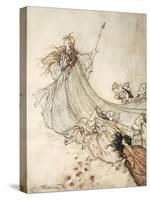 ..Fairies Away! We Shall Chide Downright, If I Longer Stay-Arthur Rackham-Stretched Canvas