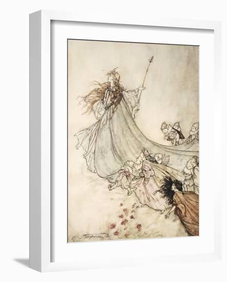 ..Fairies Away! We Shall Chide Downright, If I Longer Stay-Arthur Rackham-Framed Giclee Print