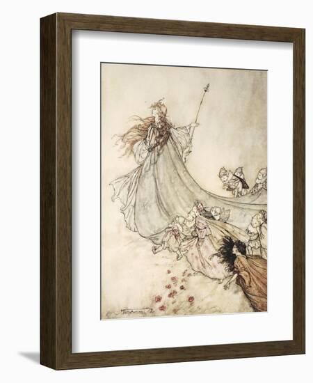 ..Fairies Away! We Shall Chide Downright, If I Longer Stay-Arthur Rackham-Framed Giclee Print