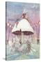Fairies Dancing under Toadstool-null-Stretched Canvas