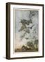 Fairies Hunt Bats-Arthur Rackham-Framed Art Print