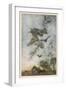 Fairies Hunt Bats-Arthur Rackham-Framed Art Print