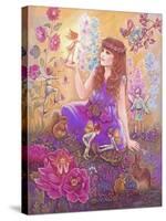 Fairies in My Garden-Judy Mastrangelo-Stretched Canvas