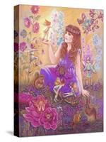 Fairies in My Garden-Judy Mastrangelo-Stretched Canvas