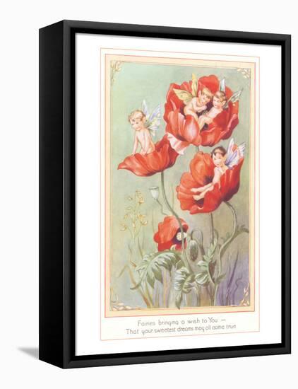 Fairies in Poppies-null-Framed Stretched Canvas