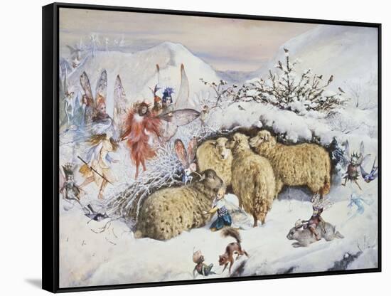 Fairies in the Snow-John Anster Fitzgerald-Framed Stretched Canvas