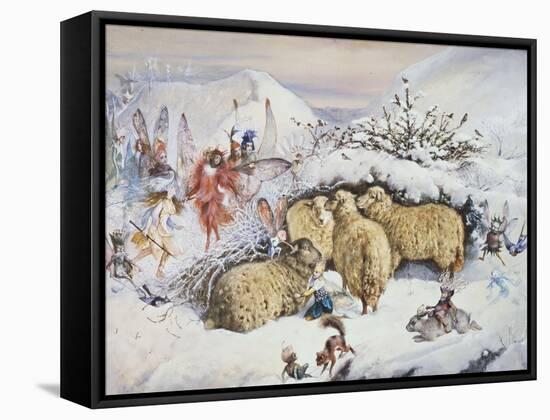 Fairies in the Snow-John Anster Fitzgerald-Framed Stretched Canvas