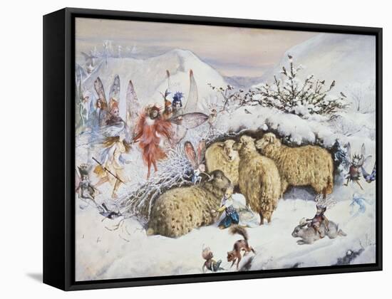 Fairies in the Snow-John Anster Fitzgerald-Framed Stretched Canvas