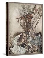 Fairies Never Say We Feel Happy , What They Say is We Fell Dancey , from Peter Pan in Kensington Ga-Arthur Rackham-Stretched Canvas