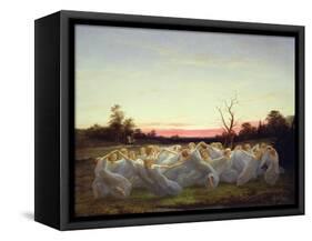 Fairies of the Meadow, 1850-Nils Blommer-Framed Stretched Canvas