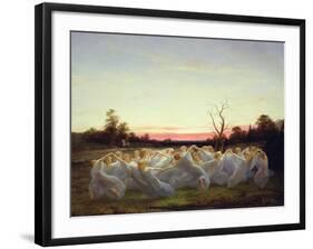 Fairies of the Meadow, 1850-Nils Blommer-Framed Premium Giclee Print