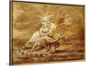 Fairies on a Shell (W/C)-Sir Joseph Noel Paton-Stretched Canvas