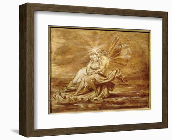 Fairies on a Shell (W/C)-Sir Joseph Noel Paton-Framed Premium Giclee Print