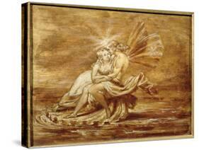 Fairies on a Shell (W/C)-Sir Joseph Noel Paton-Stretched Canvas