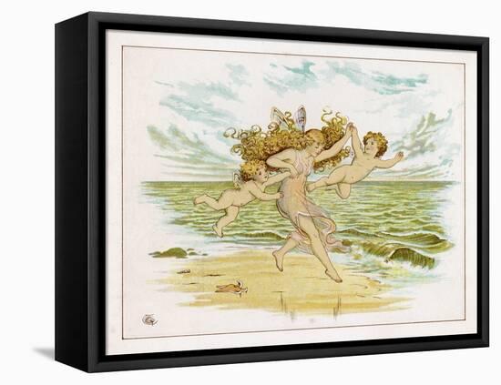 Fairies on Beach-Emily Gertrude Thomson-Framed Stretched Canvas