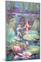 Fairies on Lily Pond-null-Mounted Art Print
